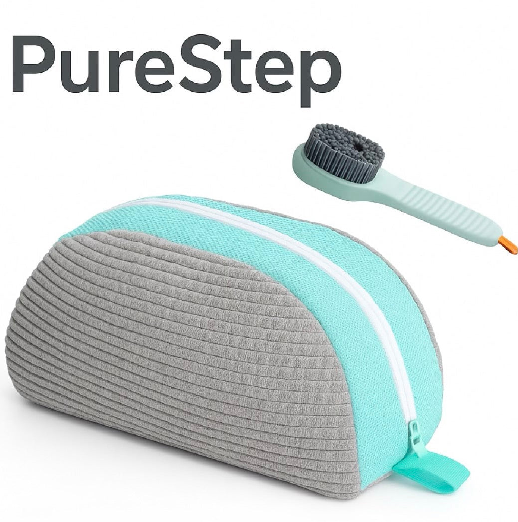 PureStep WaschTasche & SoftBrush-Set